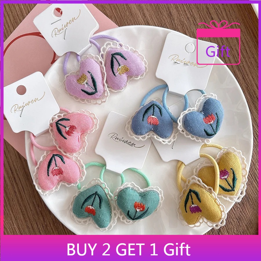 Kids Outdoor Activity Set - Kids Hair Ties Winter Fabric Handmade