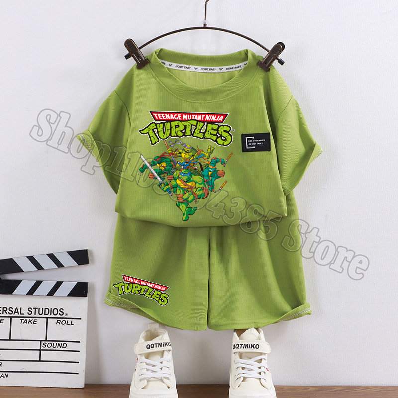 Kids Outdoor Ninja Set - Teenage Mutant Ninjas Turtles T-shirt Shorts