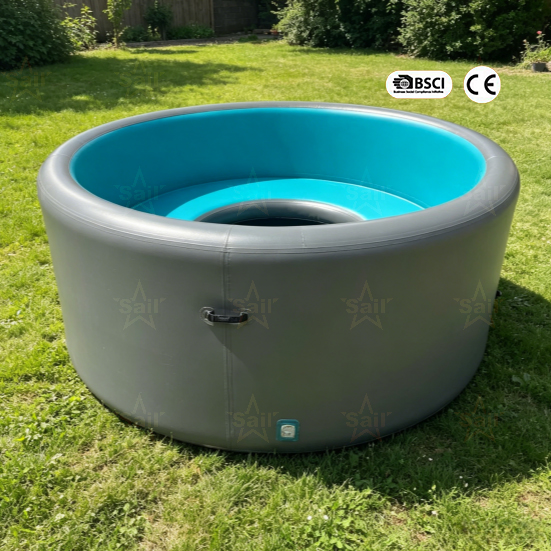 Kids Outdoor Water Park - Built-in Inflatable Swimming Pool with Cushion