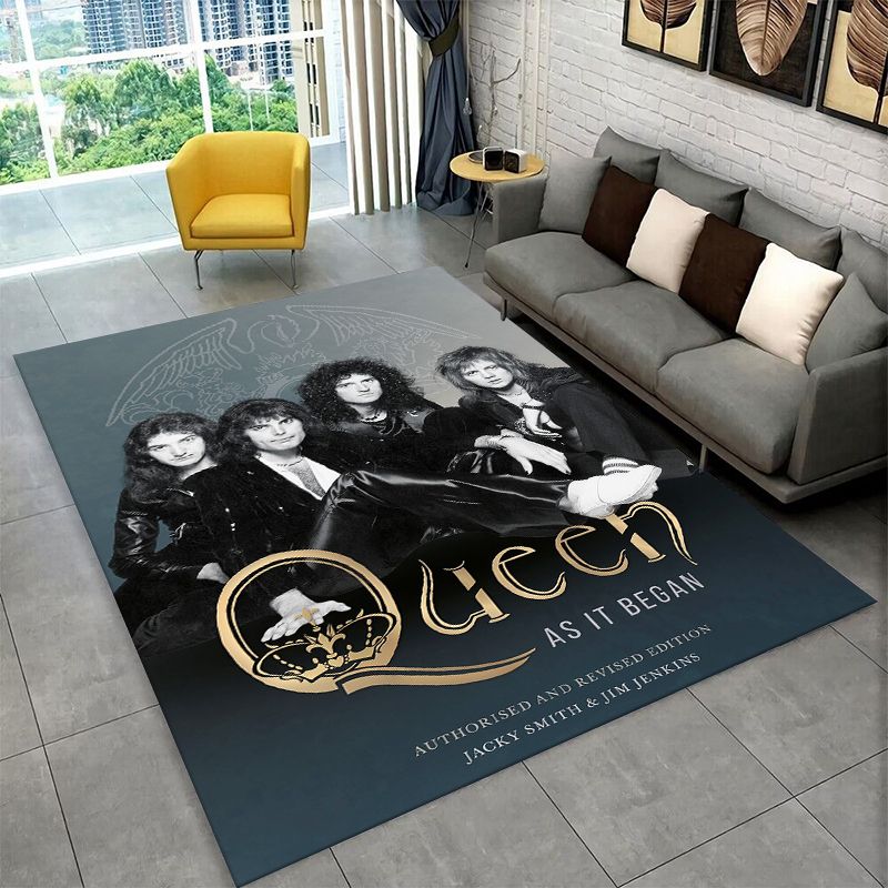 Q Kids Outdoor - Retro Q-Queen Band Non-Slip Area Rug