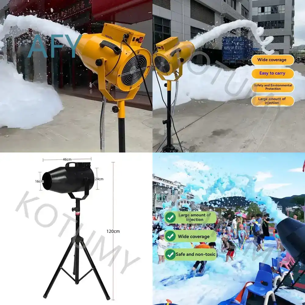 Kids Outdoor Water Park - 1500W Cannon Bubble Foam Jet Machine