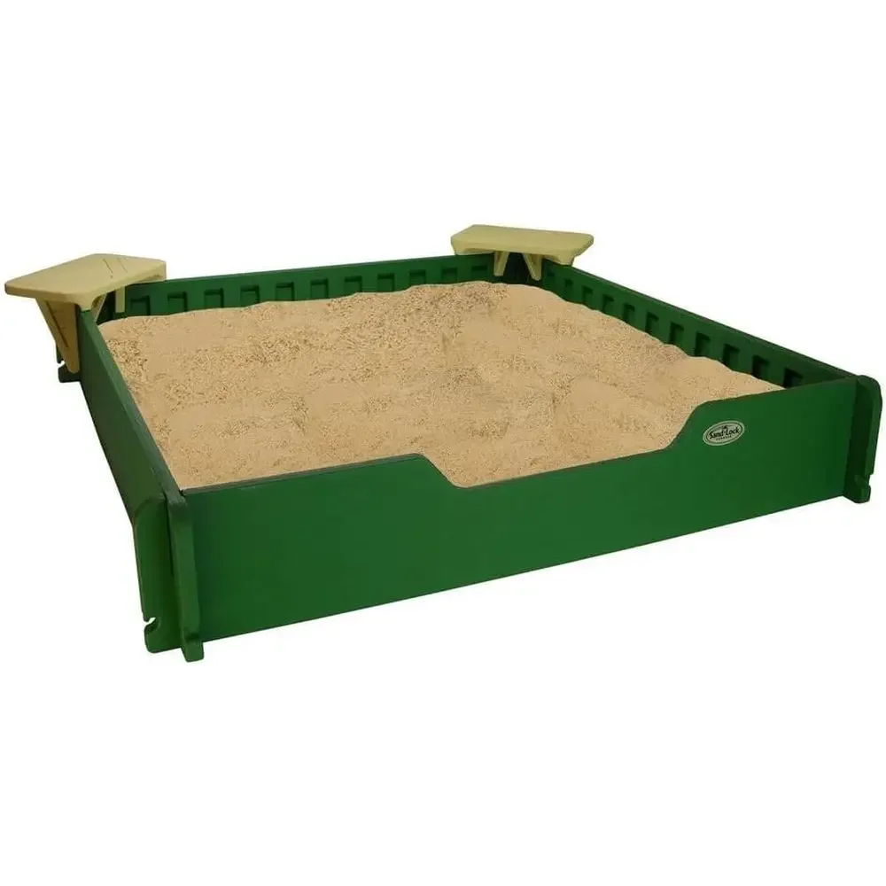 Kids Outdoor Sandbox - 5x5 SandLock Plastic Sandbox or Kids
