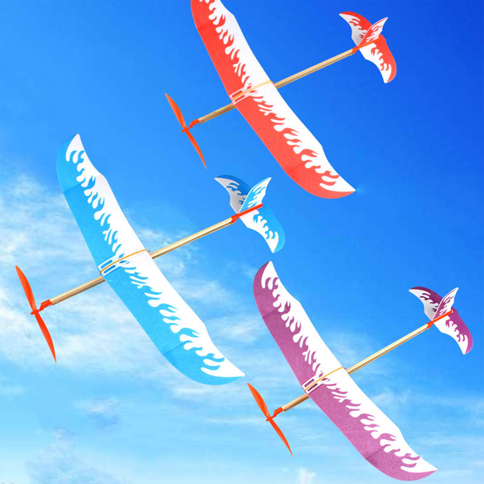 Kids Outdoor Activity Set - Rubber Band Airplanes Powered Glider Aircraft