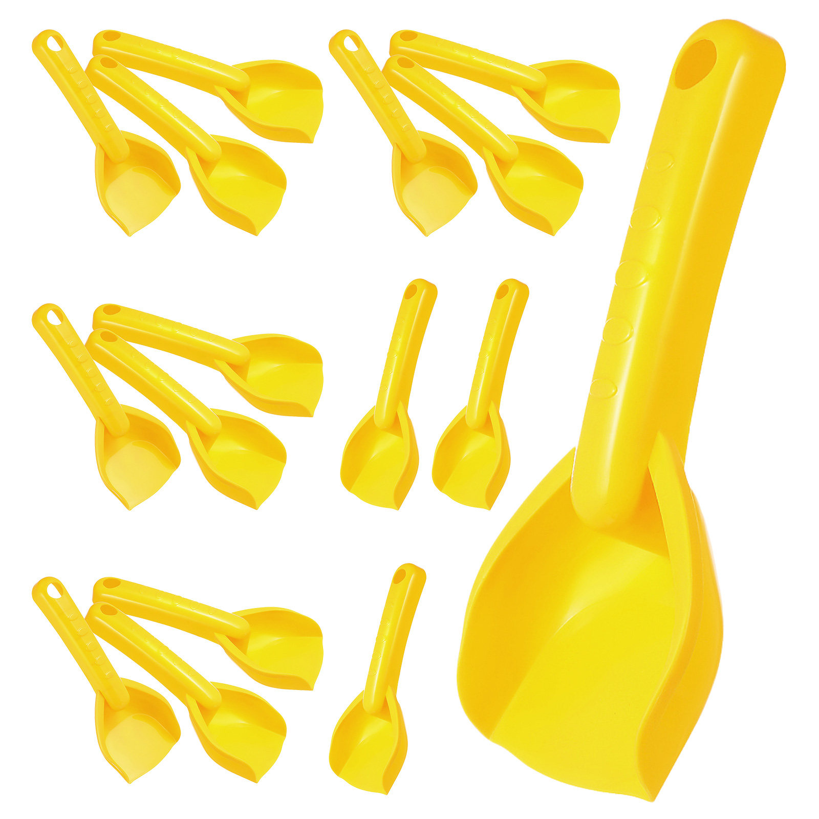 Kids Outdoor Sandbox - 16Pcs Mini Plastic Kids Sand Shovels