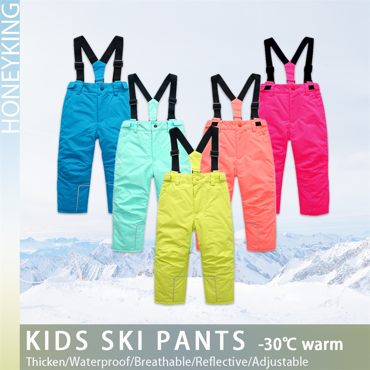 Kids Outdoor Jumpsuit - HONEYKING Trẻ Em Trượt Tuyết Quần