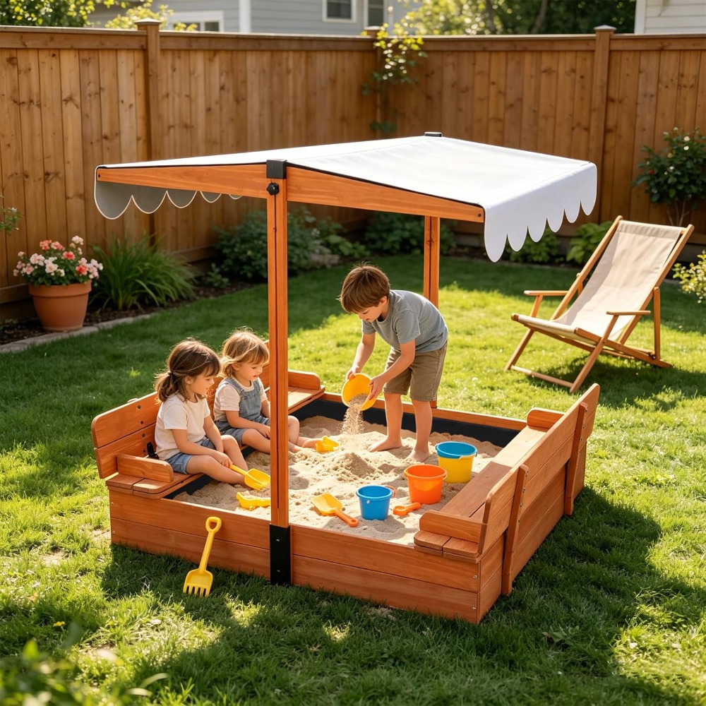 US Shipping Wooden Kids Sandbo - đánh giá và giá Kids Outdoor Sandbox