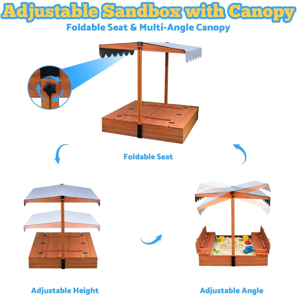 US Shipping Wooden Kids Sandbo - đánh giá và giá Kids Outdoor Sandbox