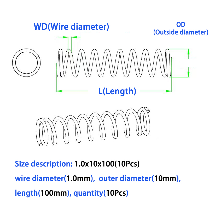 10Pcs/Lots 1.4mm Wire Stainles - đánh giá và giá Mini Trampoline Spring