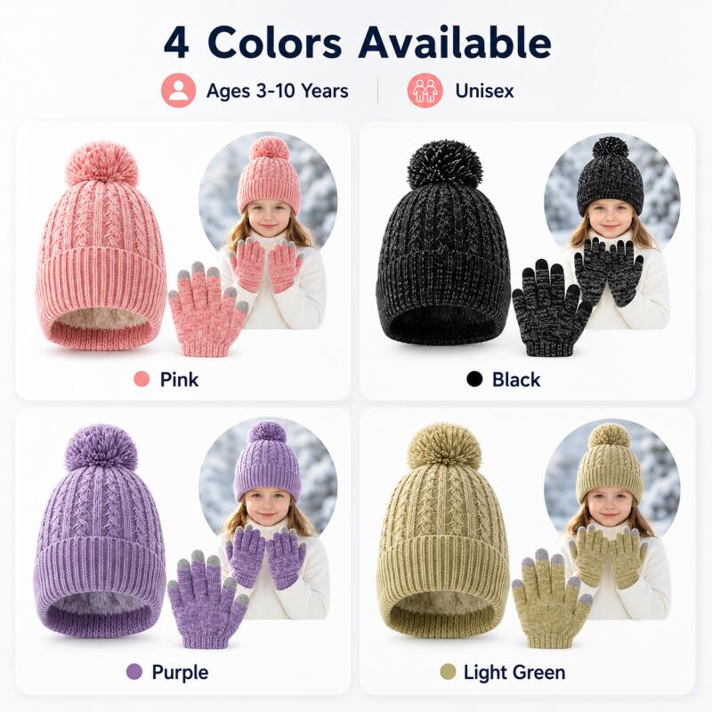 Kids Winter Knit Hat Touchscre - đánh giá và giá Kids Outdoor Gloves