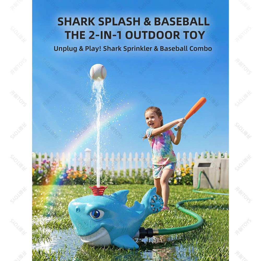 Cartoon Shark Sprinkler Outdoo - đánh giá và giá Kids Outdoor Yard Tools