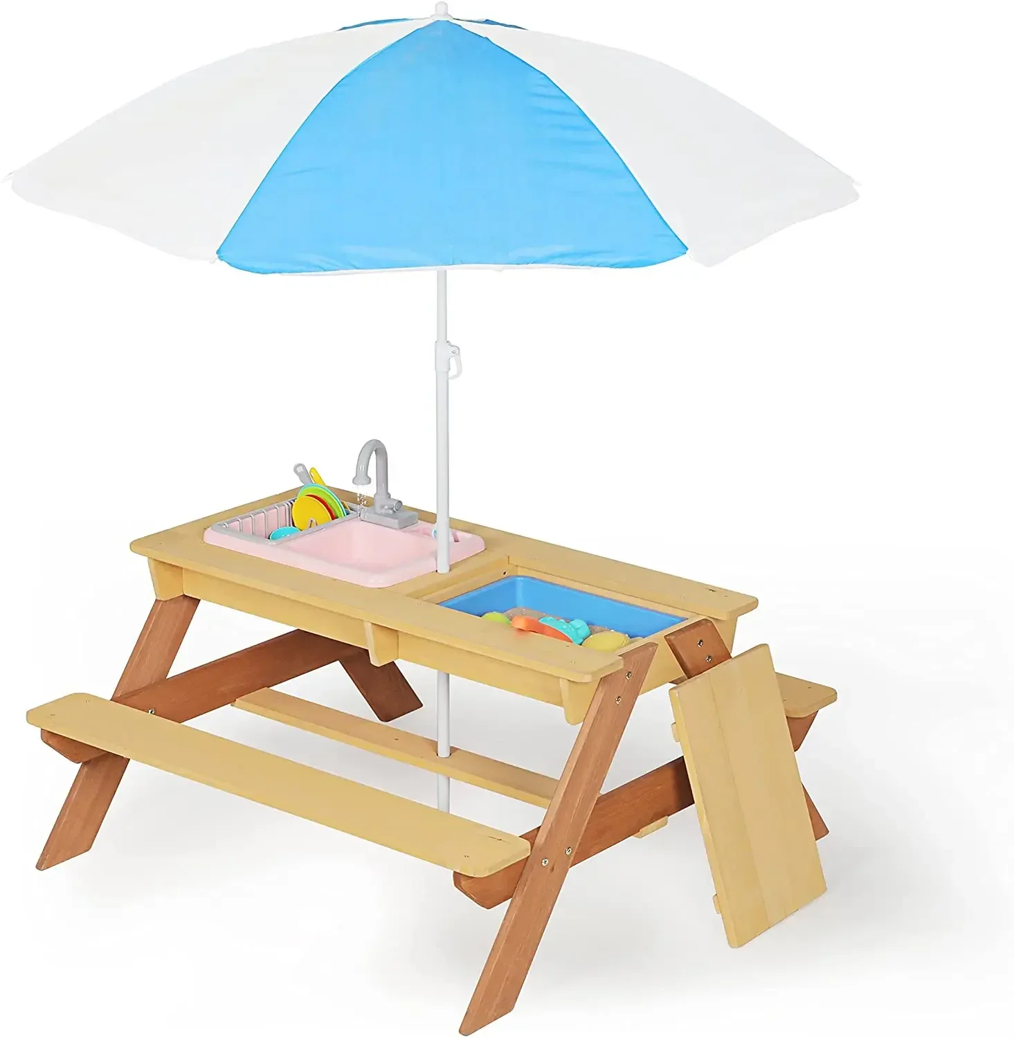 #Kids Picnic Table Outdoor Pat - đánh giá và giá Kids Outdoor Wooden Playset