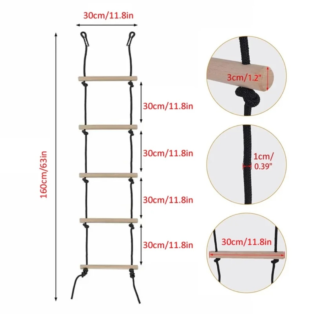 Children Climbing Rope Ladder  - đánh giá và giá Kids Outdoor Wooden Playset