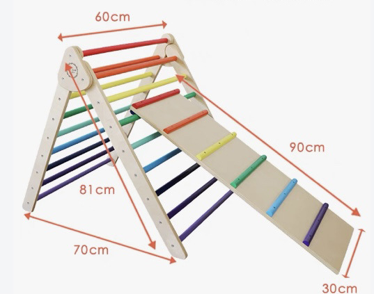 Foldable Wooden Triangle Climb - đánh giá và giá Kids Outdoor Wooden Playset