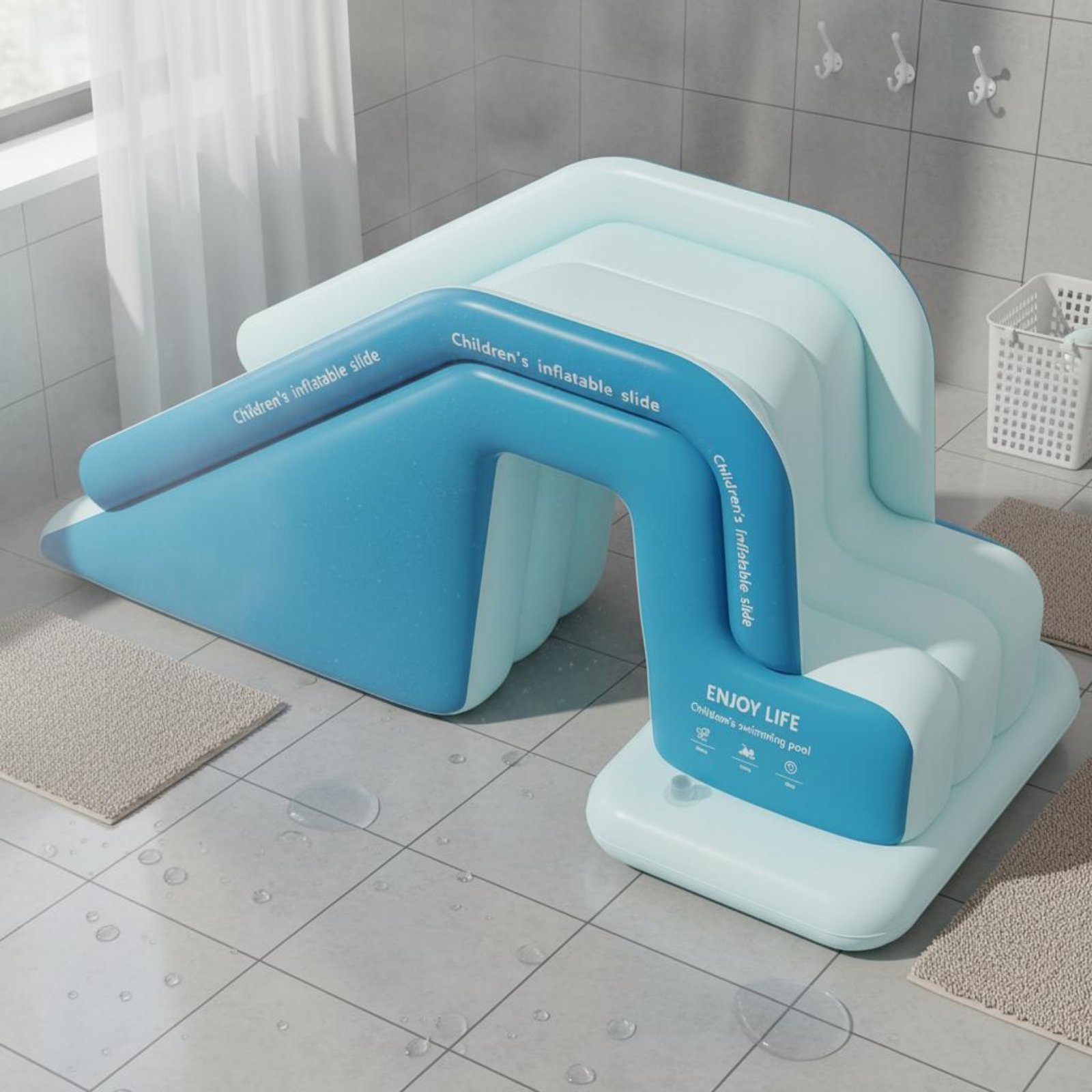 Inflatable Pool Slide Foldable - đánh giá và giá Kids Outdoor Water Park