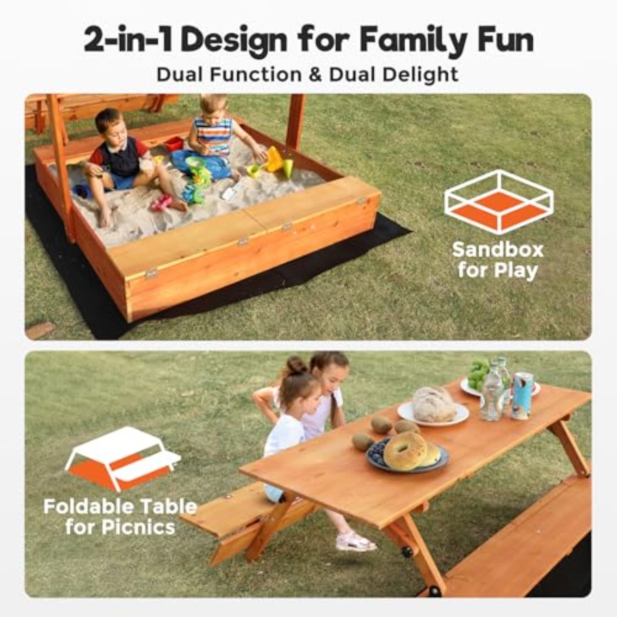 Backyard outdoor kids wooden s - đánh giá và giá Kids Outdoor Sandbox