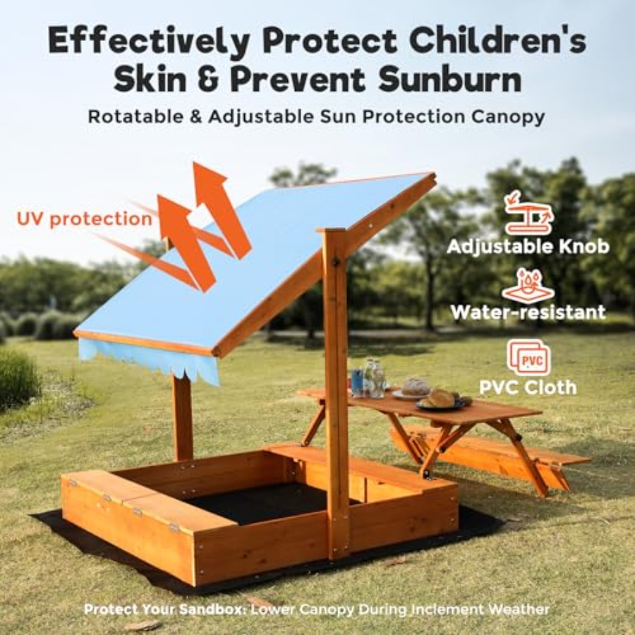 Backyard outdoor kids wooden s - đánh giá và giá Kids Outdoor Sandbox