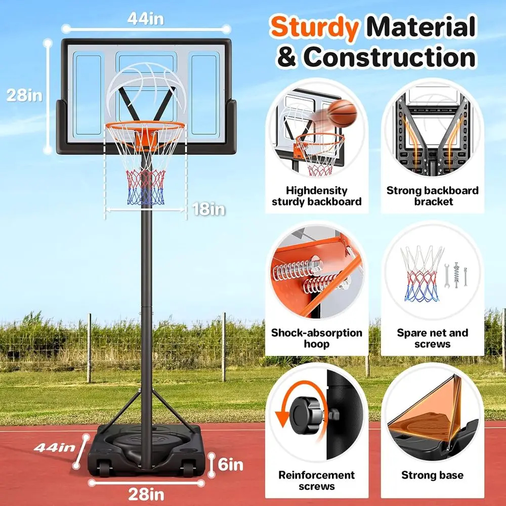 Adjustable Portable Outdoor Ba - đánh giá và giá Basketball Hoop Outdoor