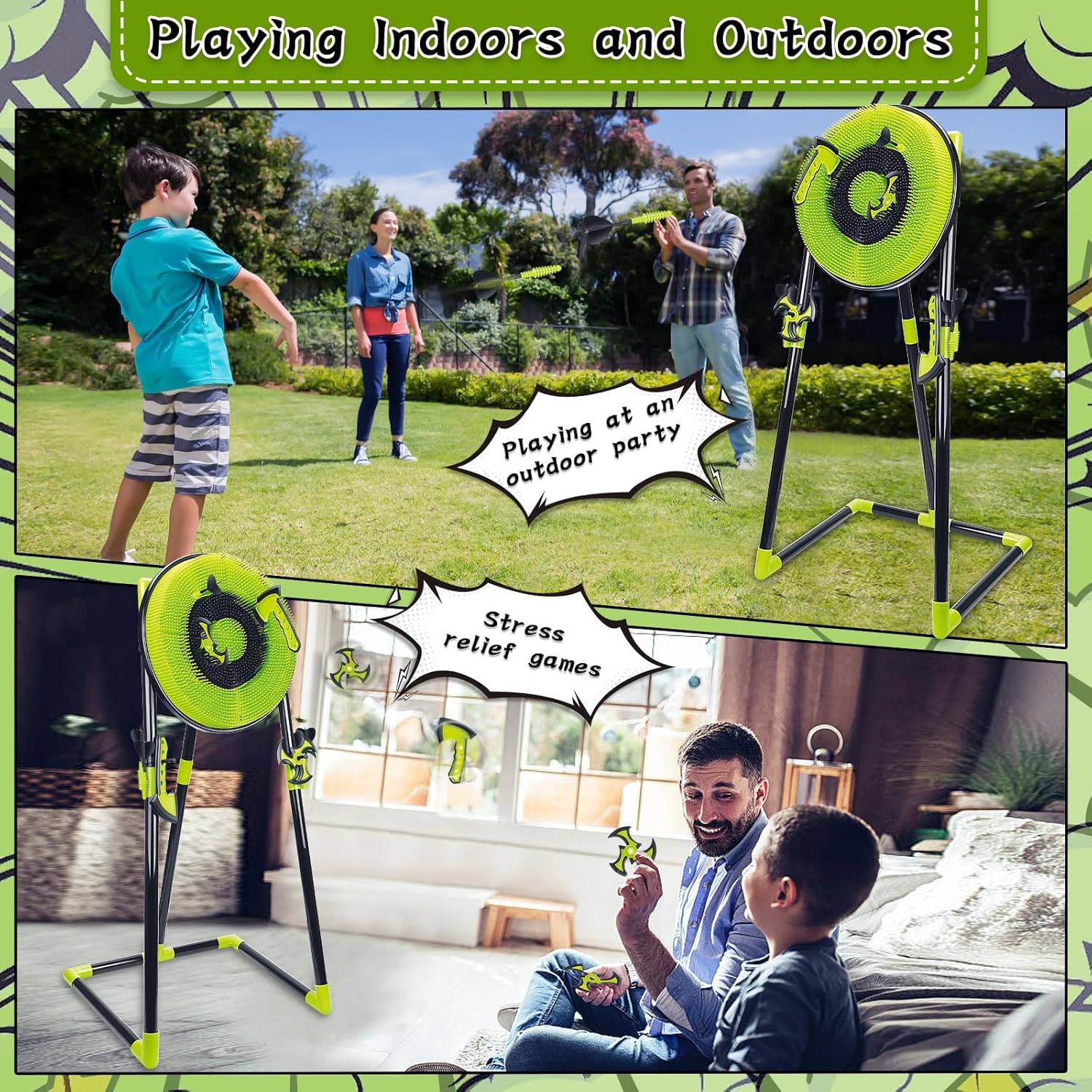 4 in 1 Axe Throwing Target Set - đánh giá và giá Kids Outdoor Ninja Set