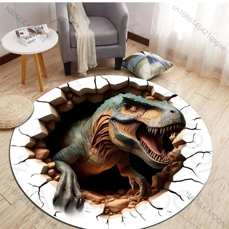 HD 3D Dinosaur Print Round Rug - đánh giá và giá Kids Outdoor Mat Waterproof