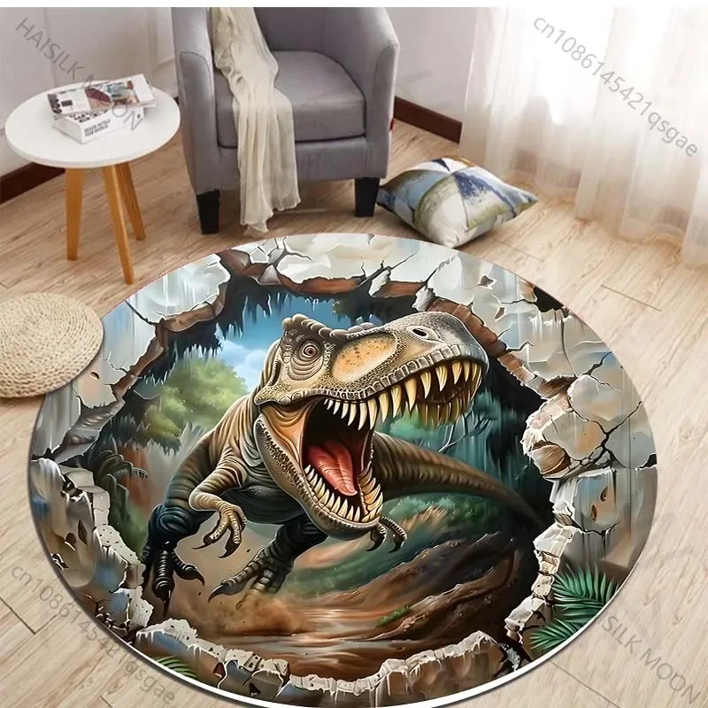 HD 3D Dinosaur Print Round Rug - đánh giá và giá Kids Outdoor Mat Waterproof
