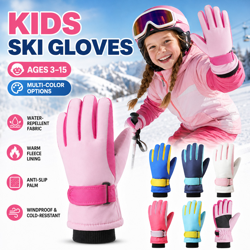 Kids Winter Ski Gloves Waterpr - đánh giá và giá Kids Outdoor Gloves