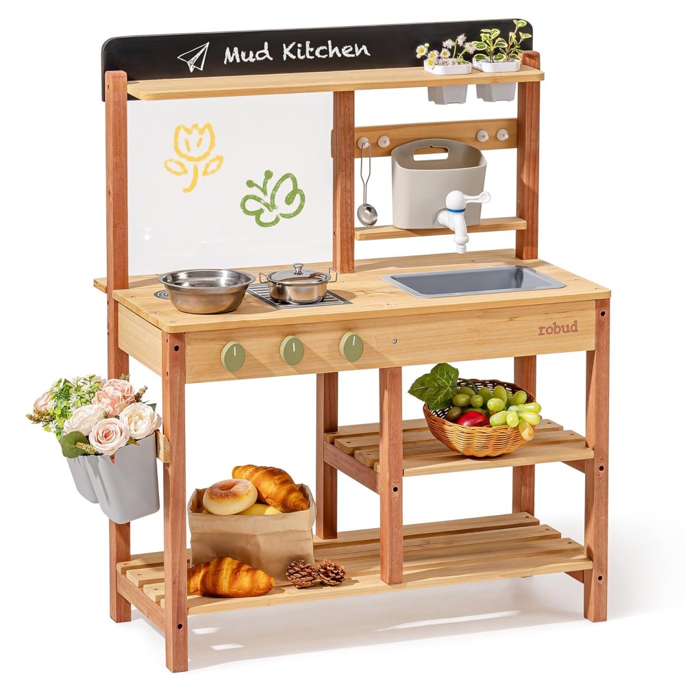 US Shipping Wooden Mud Kitchen - đánh giá và giá Kids Outdoor Wooden Playset