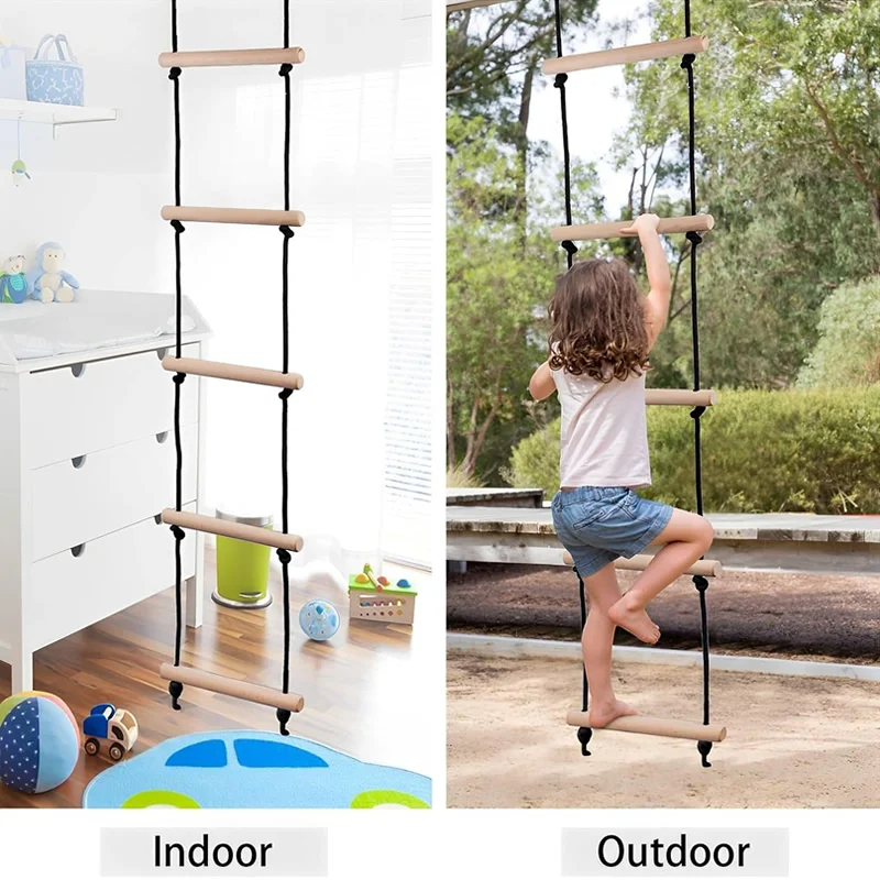 Children Climbing Rope Ladder  - đánh giá và giá Kids Outdoor Wooden Playset