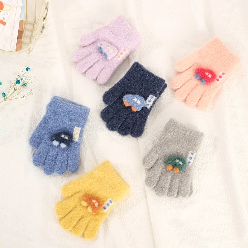 Winter Knitted Gloves Cartoon  - đánh giá và giá Kids Outdoor Gloves