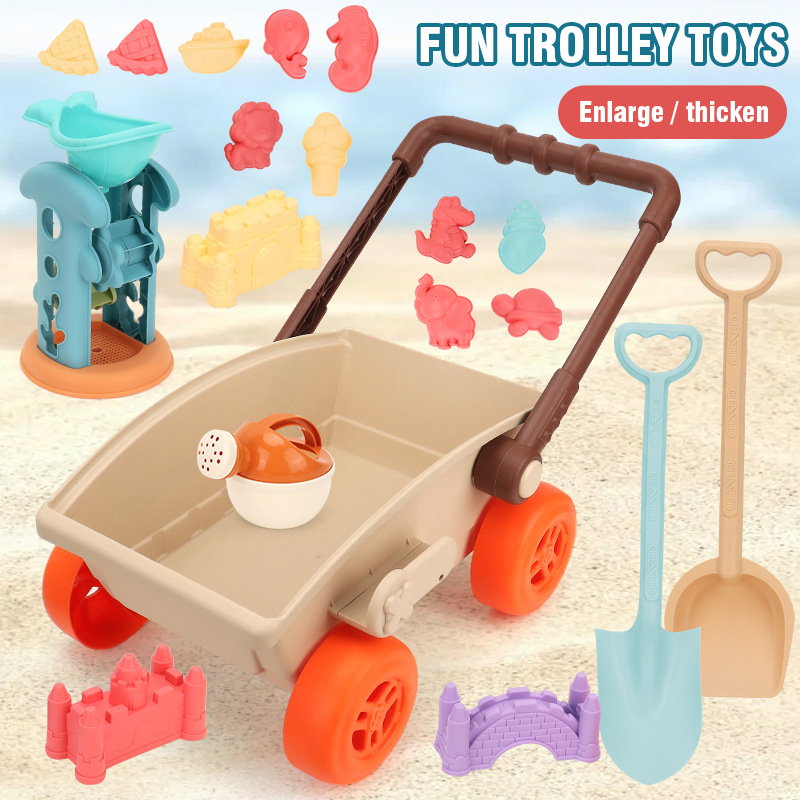 Kid Trolley Beach Play Toy San - đánh giá và giá Kids Outdoor Sandbox
