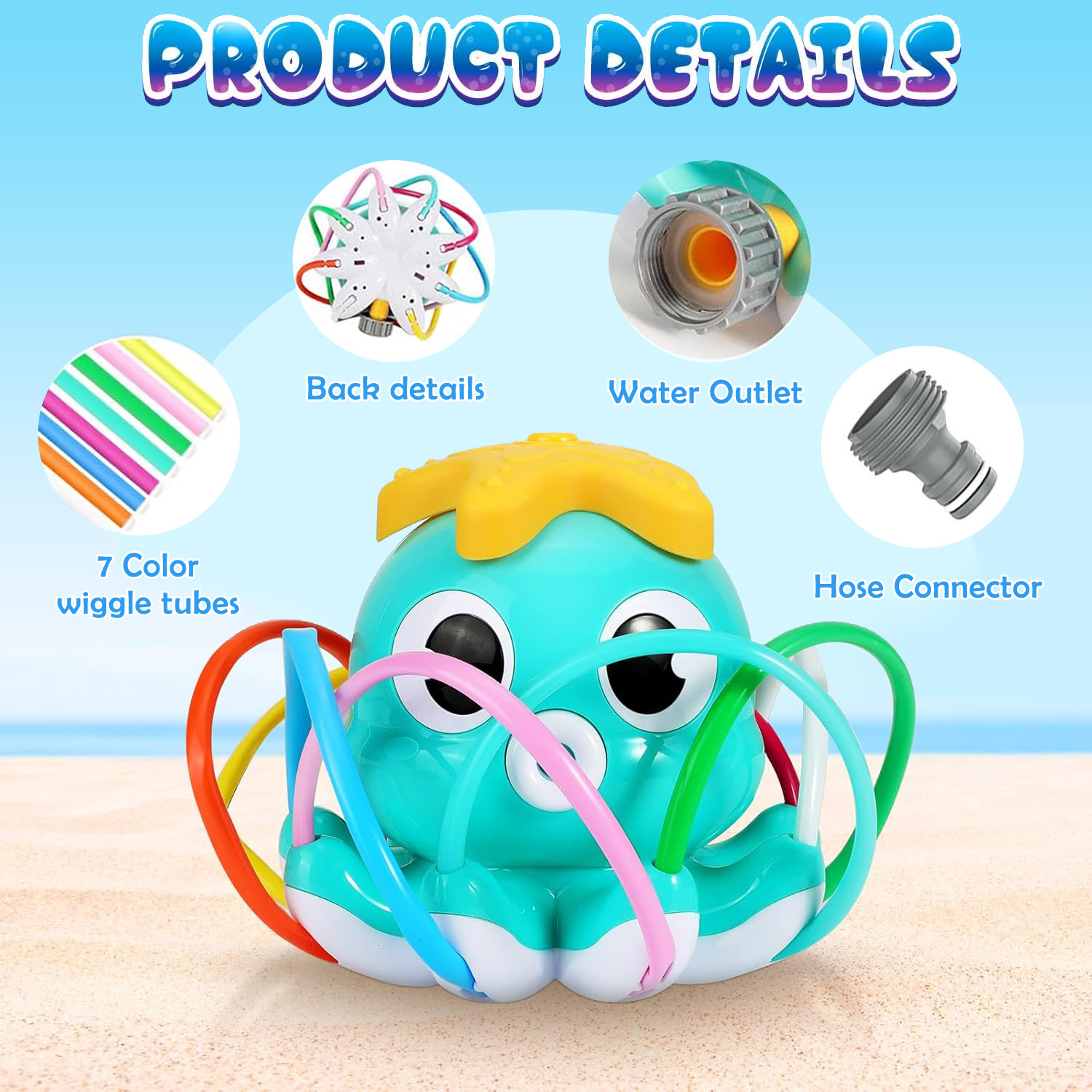 Octopus Sprinkler Water Spray  - đánh giá và giá Kids Outdoor Yard Tools