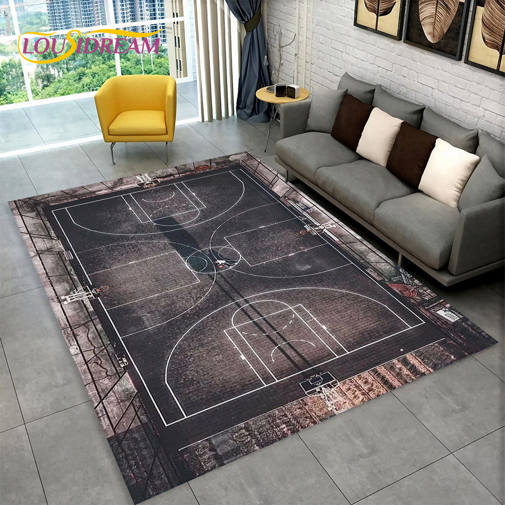 3D Basketball Cour Cartoon Are - đánh giá và giá Kids Outdoor Mat Waterproof