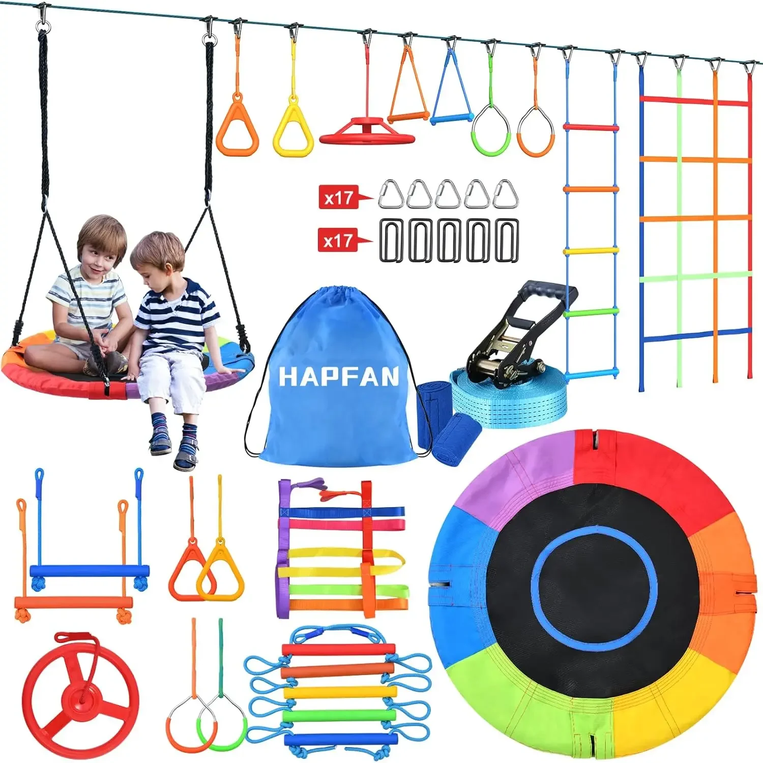 Activity priceHapfan 50 FT Nin - đánh giá và giá Kids Outdoor Ninja Set