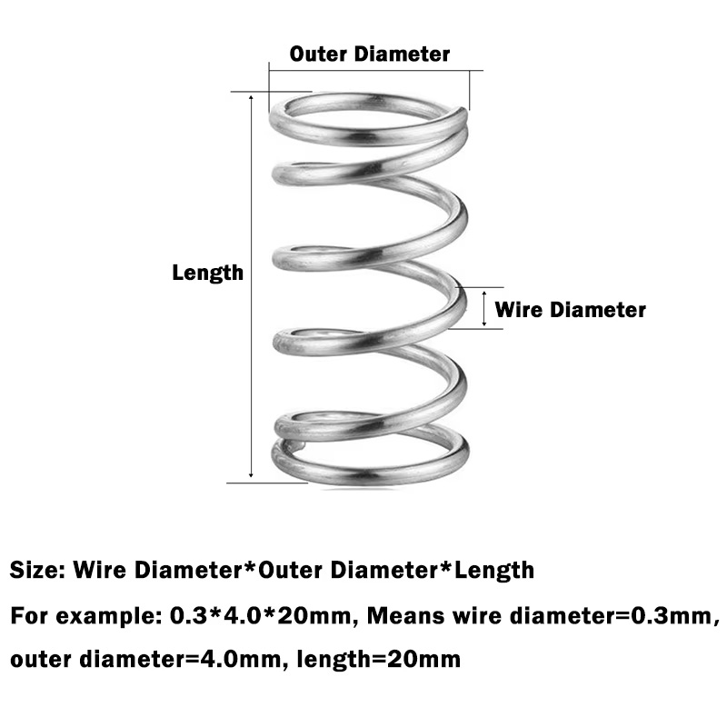 10Pcs/lot 0.3mm 304 Stainless  - đánh giá và giá Mini Trampoline Spring