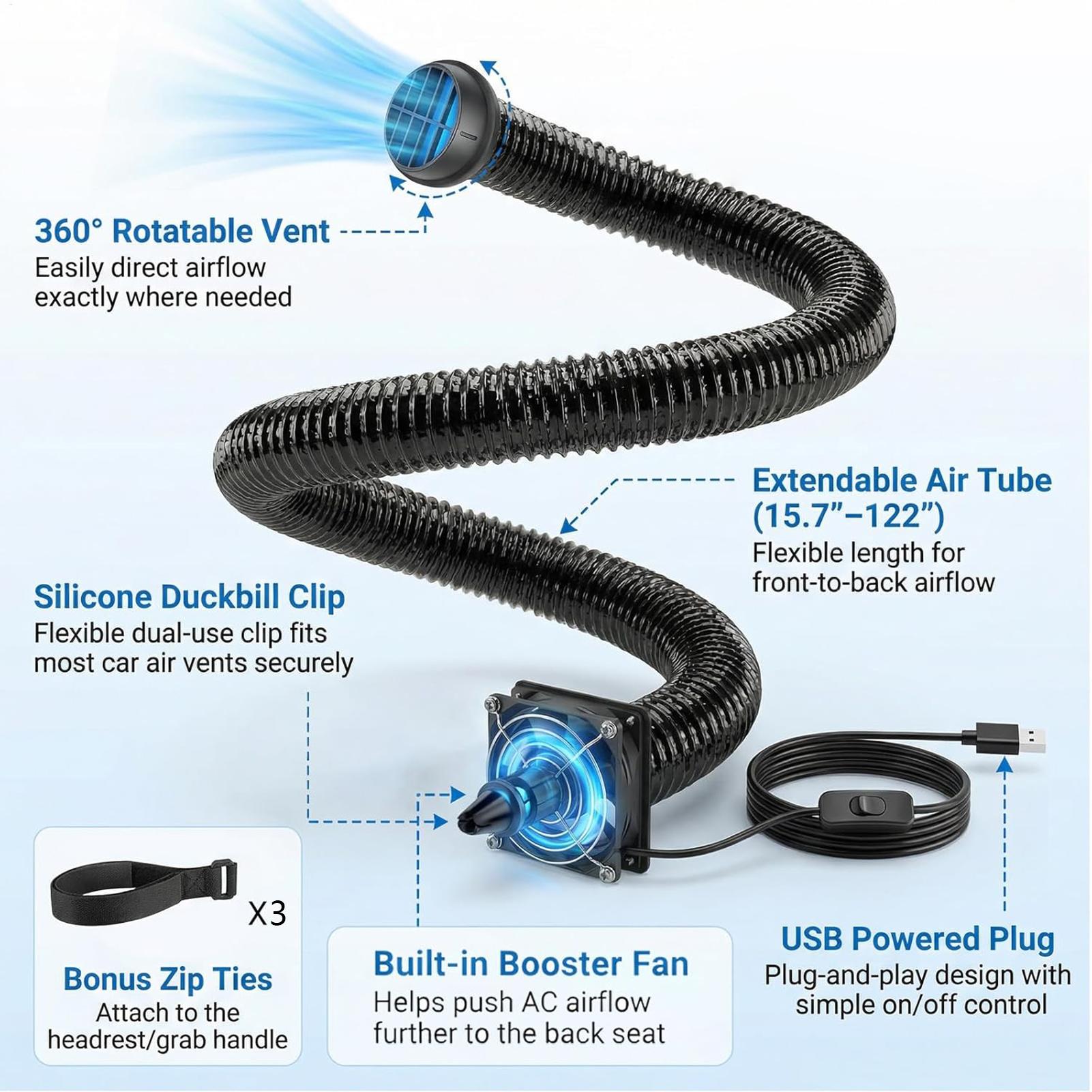 Car AC Vent Extender for Backs - đánh giá và giá Kids Outdoor Car