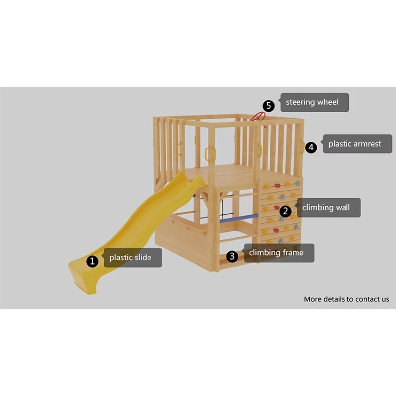Kids Wooden Outdoor Cubby Hous - đánh giá và giá Kids Outdoor Climbing Wall